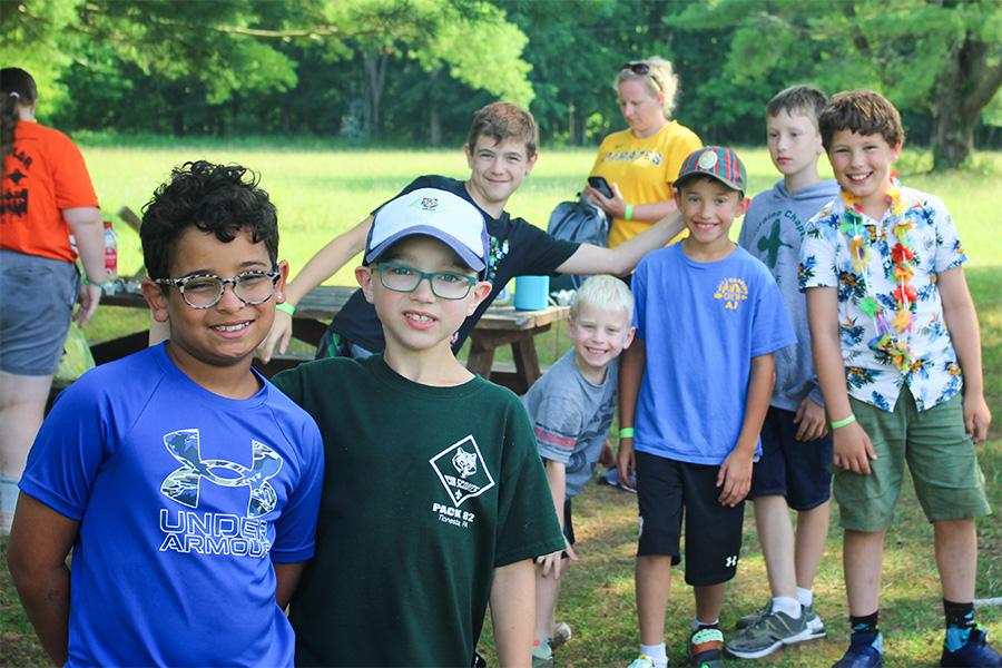 Smiling scouts at custaloga town Smiling scouts at custaloga town