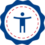 Scout Oath Blue badge with person inside